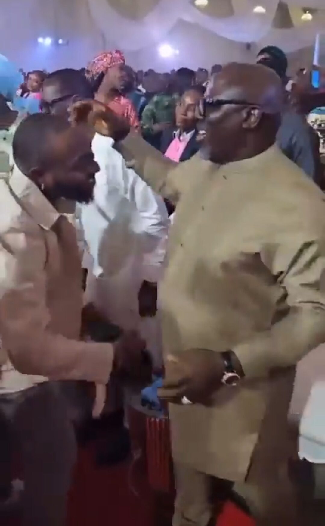 Davido meets Okowa, Oborevwori at Inauguration reception in Asaba