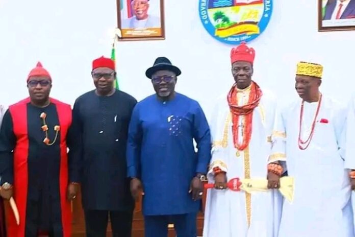 Governor Oborevwori recieves Delta State Traditional Rulers in Asaba