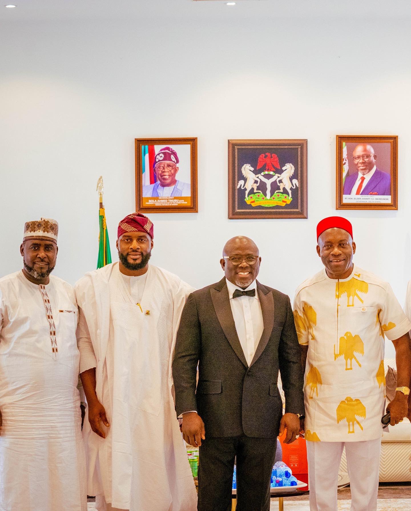 Governor Oborevwori with guests and Governor of Anambra State, Chukwuma Soludo