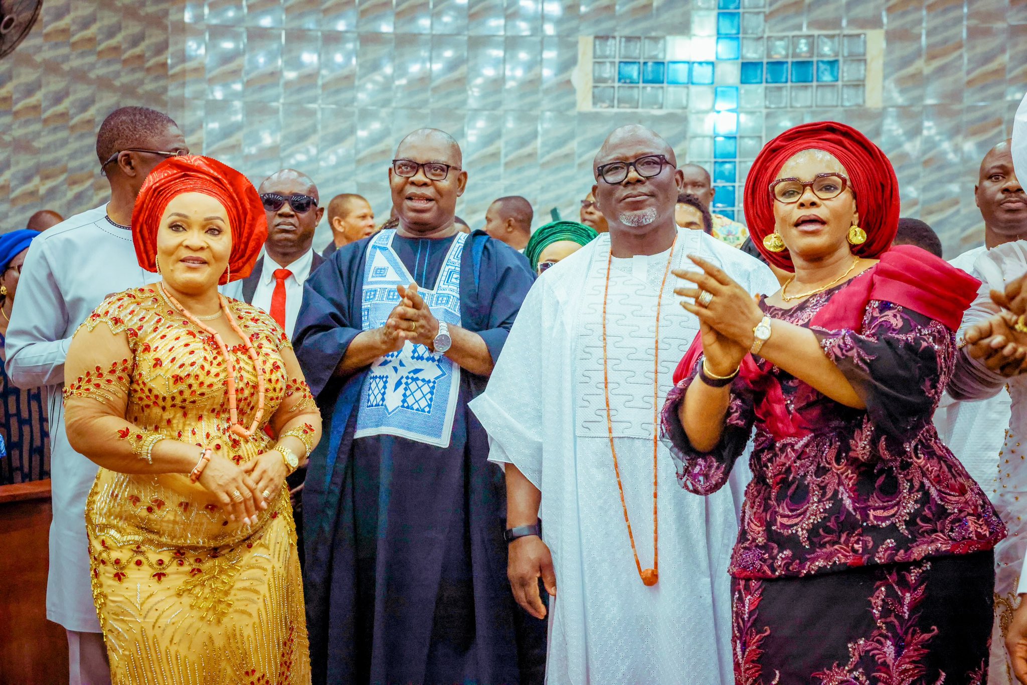 Governor Oborevwori attends thanksgiving service of Deputy Governor, Sir Monday Onyeme