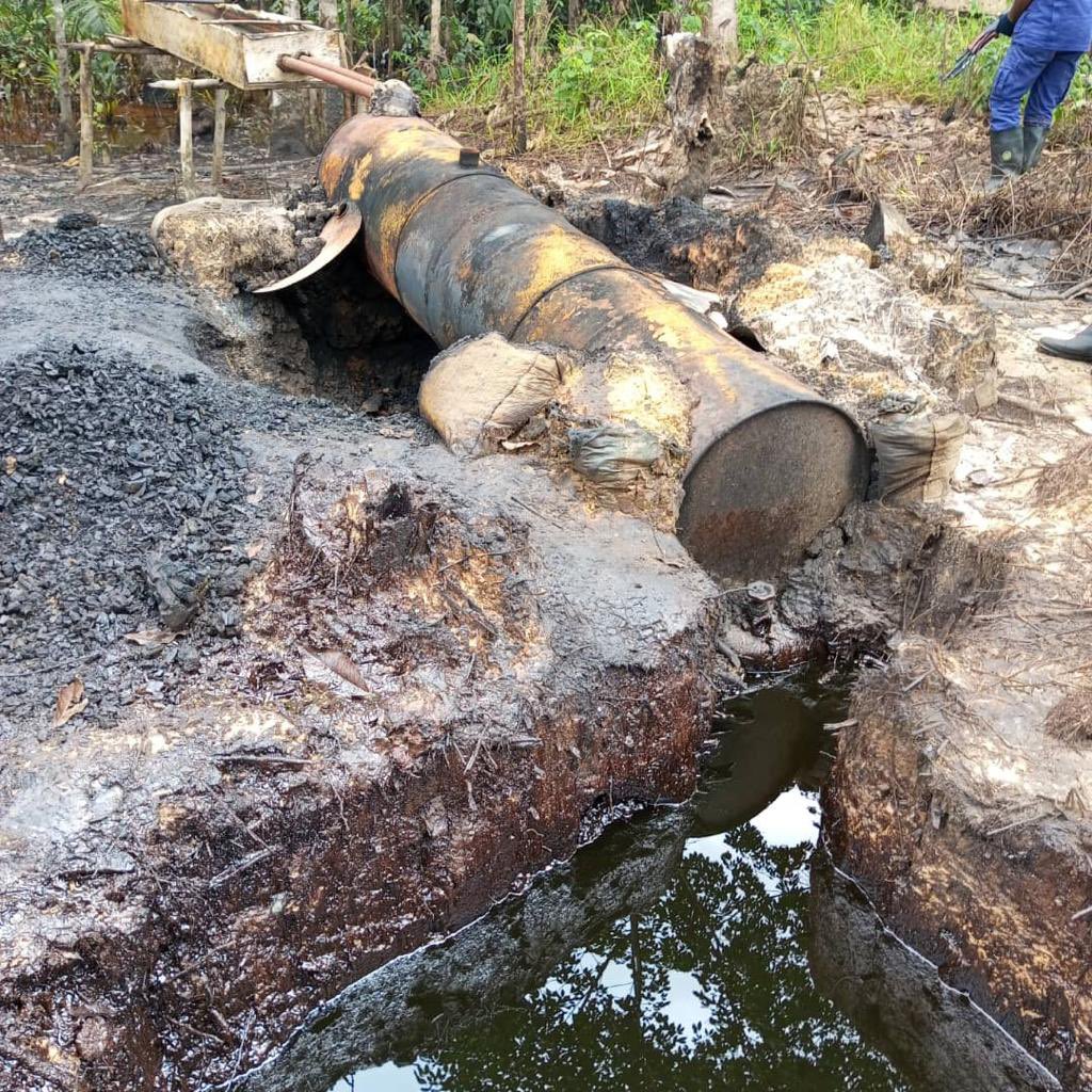 Military troops destroy illegal refinery in Ughelli, Delta State