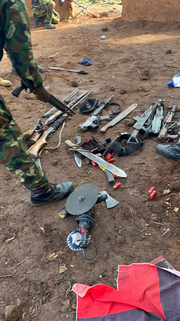 Nigerian Army troops sack IPOB/ESN enclave in Asaba, capture fighters, recover fire arms