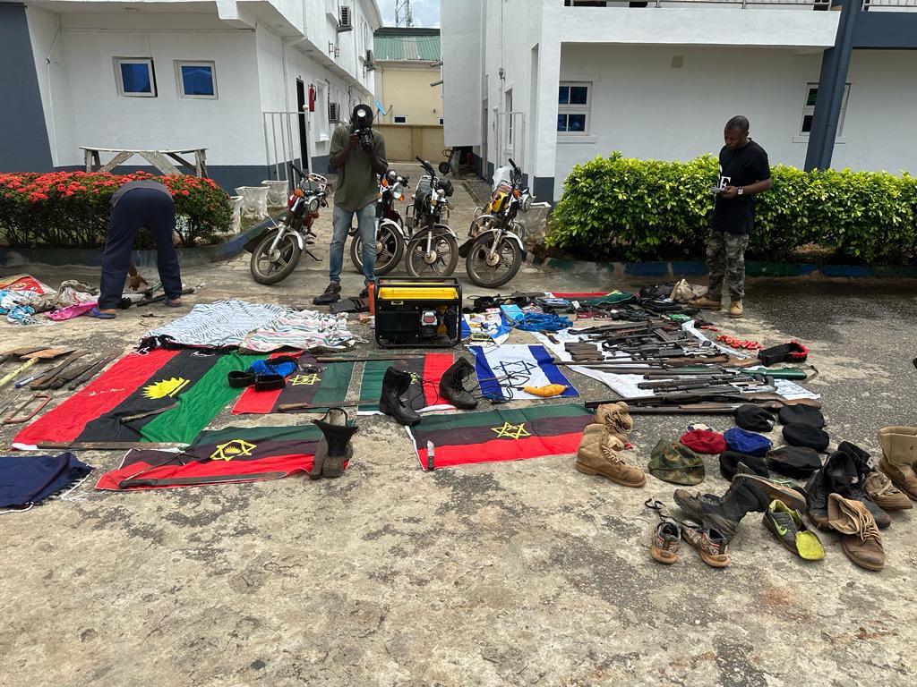 Nigerian Army troops sack IPOB/ESN enclave in Asaba, capture fighters, recover fire arms