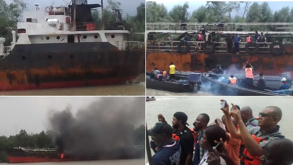 Vessel belonging to Holab Maritime Services Limited set ablaze