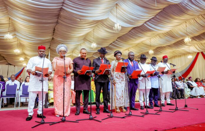 Governor Oborevwori swears in 26 commissioners