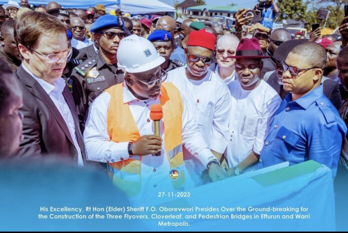 Oborevwori flags-off construction of N78bn Effurun/Warri flyovers