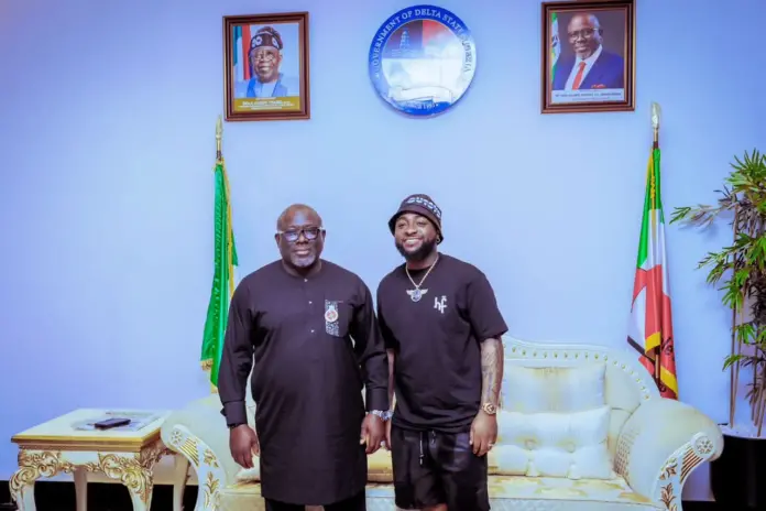 Oborevwori hosts Davido in Asaba, reaffirms Delta as investor-friendly