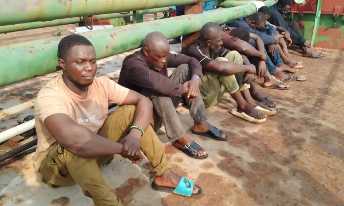 Chief of Defence Staff, Musa parades 23 suspected oil thieves in Delta