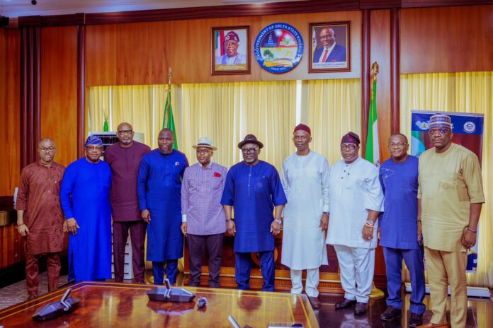 Oborevwori plans ‘world class’ stadium in Warri, receives members of National Assembly from Delta State