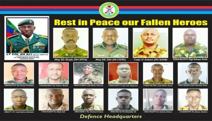 Defence Headquarters releases names, photos of soldiers killed in Delta